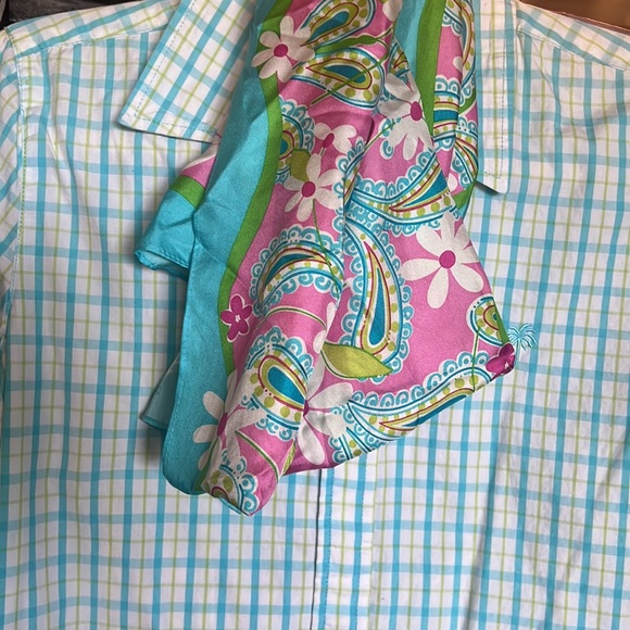 LILLY PULITZER SILK MULTICOLOR SCARF - Picture 2 of 11